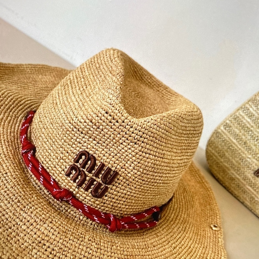 Classic MiuMiu Sun Straw Hat - Picture 7 of 8